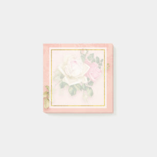 Pink & White Rose Bouquet Post-it Notes
