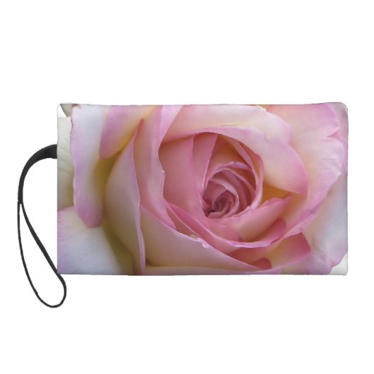 Pink & White Rose Wristlet Purse (Back)