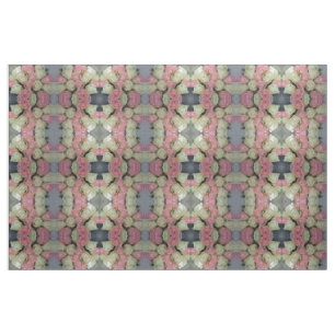 Pink White Roses Fabric