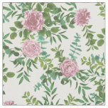 Pink White Roses Floral Flowers Fabric