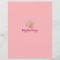 Pink White Roses Lace Border Stationery Scripture