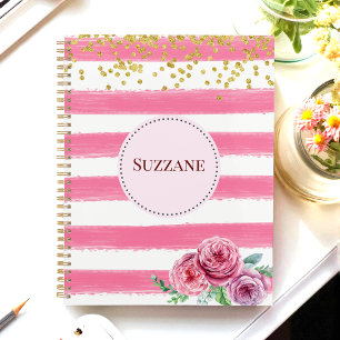 Pink White Salon Beauty Floral  Planner