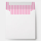 Pink, White, Silver Striped Envelope (Back (Bottom))
