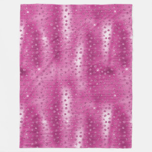 Pink White Sparkle Cheetah Print Fleece Blanket