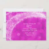 Pink & White Sparkle Cinderella Any Event Party Invitation (Back)