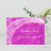 Pink & White Sparkle Cinderella Any Event Party Invitation (Standing Front)