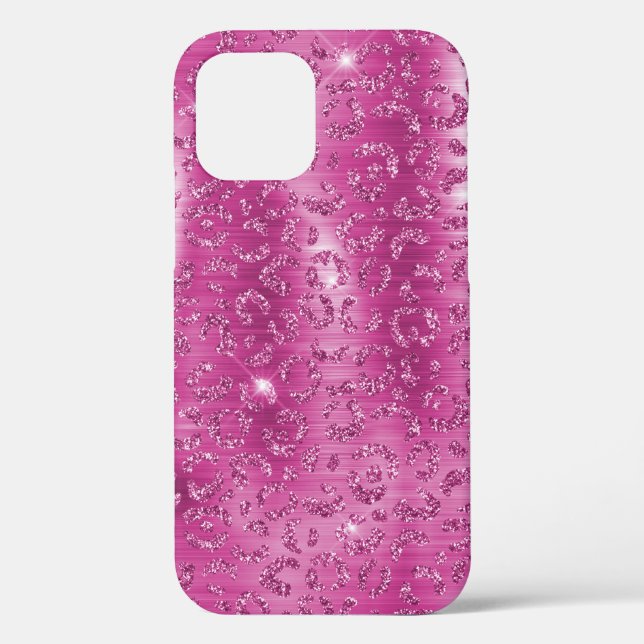Pink White Sparkle Leopard Print      Case-Mate iPhone Case (Back)