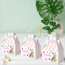 Pink& White Stripe Happy Birthday Gable Favor Box