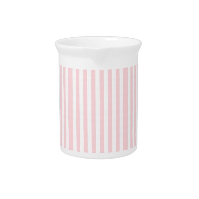 Pink & White Stripe Pitcher  (Front)
