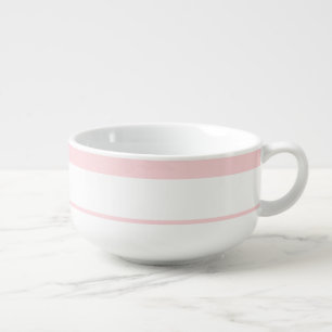 Pink & White Stripe Soup Mug