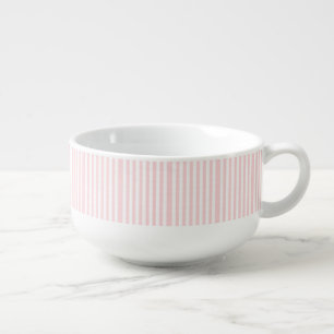 Pink & White Stripe Soup Mug
