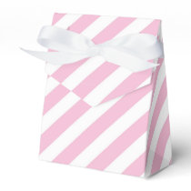 Pink & White Striped Birthday Party Favor Boxes