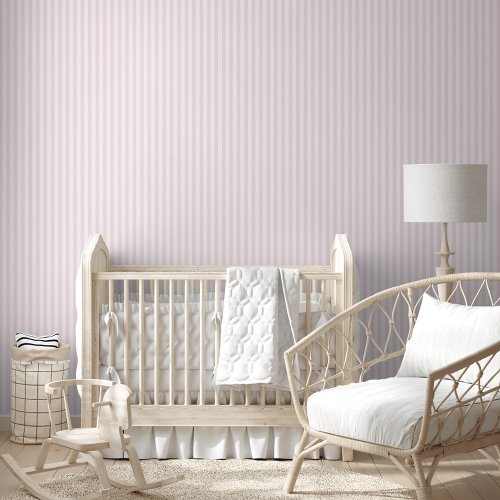 Pink White Striped Kids Room Nursery Wall Decor Wallpaper