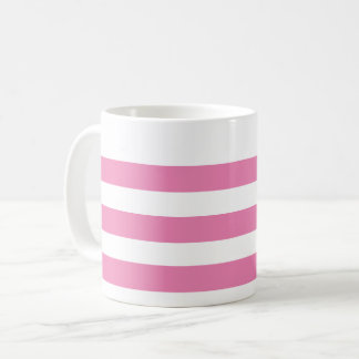 Pink & White Striped Mug