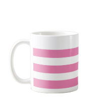 Pink & White Striped Mug