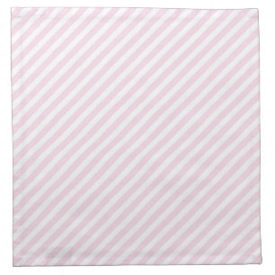 Pink & White Striped Pattern Cloth Napkin