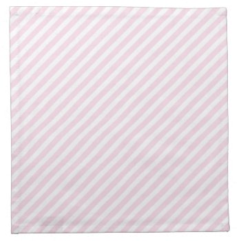 Pink & White Striped Pattern Cloth Napkin by EnduringMoments at Zazzle