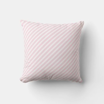 Pink & White Striped Throw Pillows by EnduringMoments at Zazzle