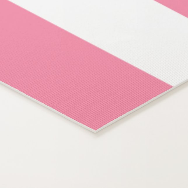 Pink & white striped yoga mat (Detail)
