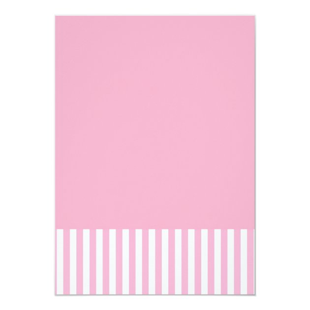 Pink & White Stripes Elegant Rose Chic Invitations