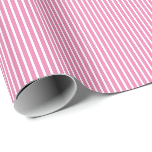 Pink White Stripes Lines Patterns Cute Graduation Wrapping Paper