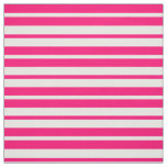 Pink White Stripes Pattern Design Fabric