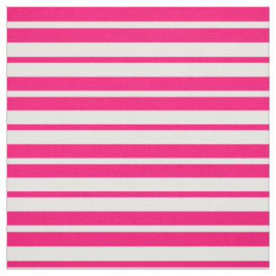 Pink White Stripes Pattern Design Fabric