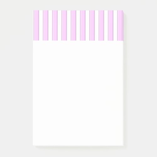 Pink White Stripes Pattern Stickies Post_it Notes