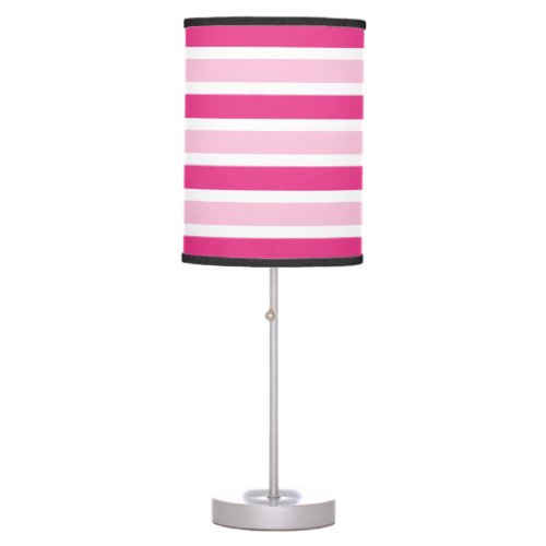 Pink  White Stripes  Table Lamp