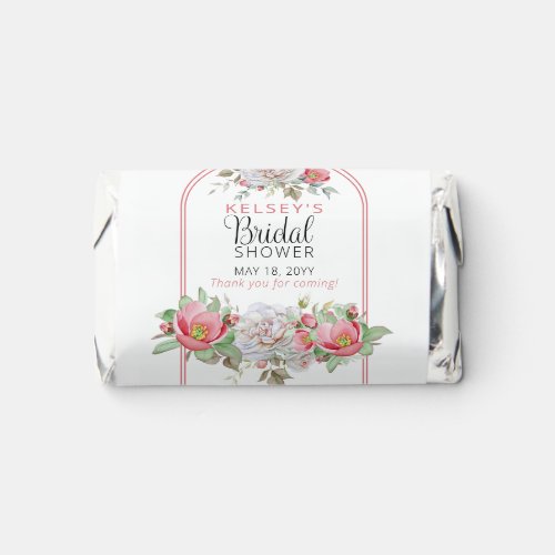 Pink  White Sweet Floral Blooms Bridal Shower Hersheys Miniatures