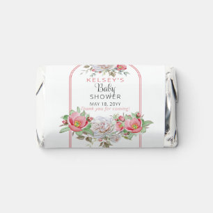 Pink White Sweet Floral Blooms Girl Baby Shower Hershey's Miniatures
