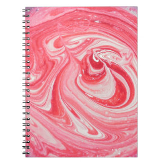Pink & White Swirl Notebook