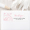 Pink White Swirl Thank You Sticker for Wedding