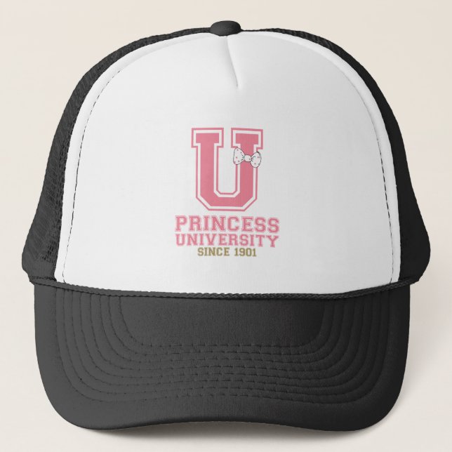 Pink & White The Princess University Girly Academy Trucker Hat (Front)