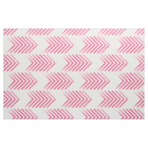 Pink White Tribal Arrow Pattern Fabric