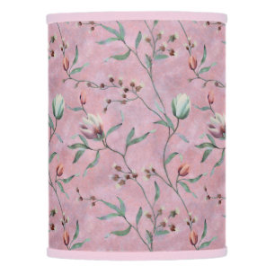 Pink & White Tulips Anemones Pattern Lamp Shade