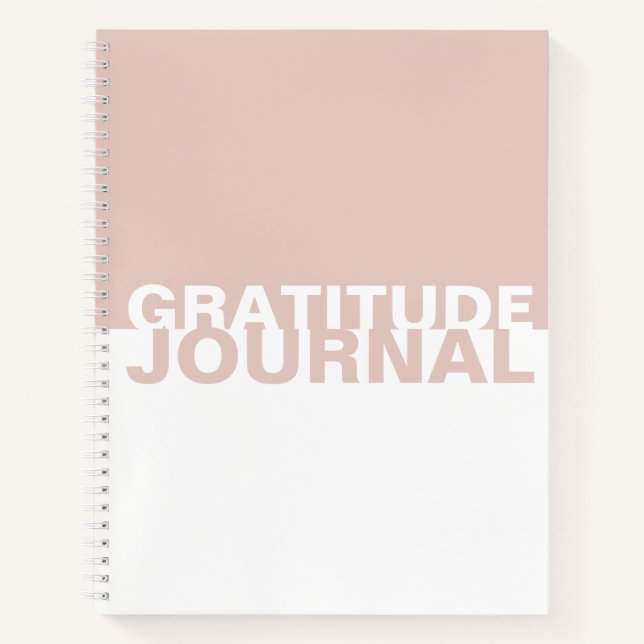 Pink White Two-Tone Gratitude Journal (Front)