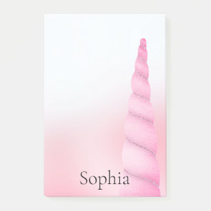 Pink White Unicorn Post-it Notes