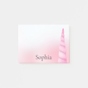Pink White Unicorn Post-it Notes