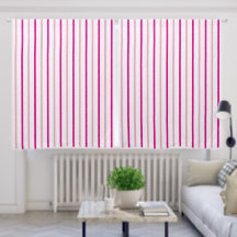 Pink White Vertical Stripes Blackout Curtains