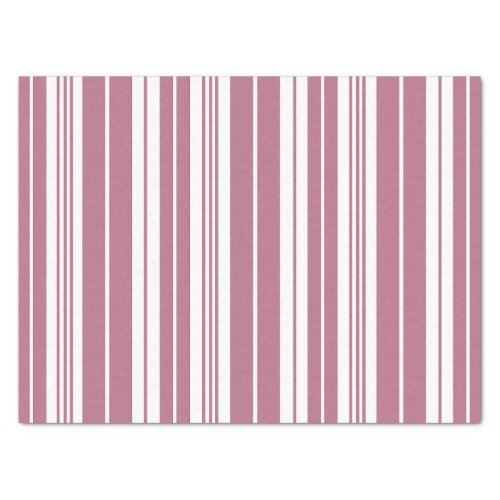 Pink White Vertical Stripes Pattern Tissue Paper