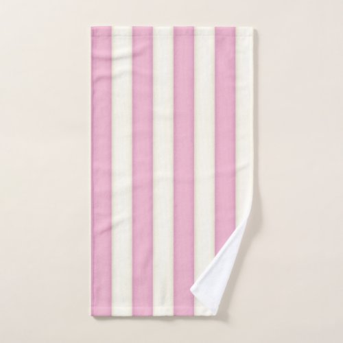 Pink  White Victorian Stripes Cottage Style Gift  Hand Towel