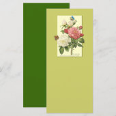 Pink White Vintage Botanical Roses (Front/Back)