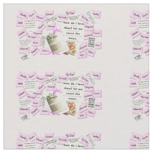 Pink & White Wedding Celebration Cotton Fabric