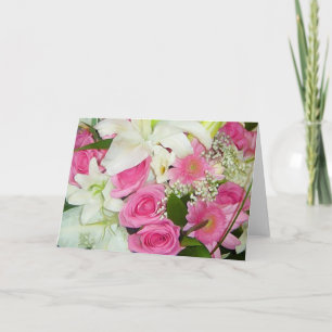 Pink & White Wedding Note Cards