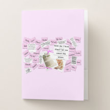 Pink & White Wedding Planner Bride File Folders