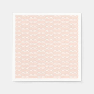 Pink & White xoxo Valentine's Party Napkins