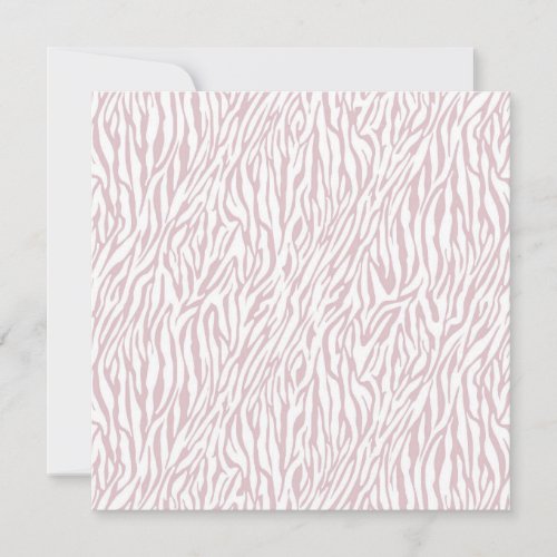 Pink White Zebra Print Sweet Sixteen Invitation