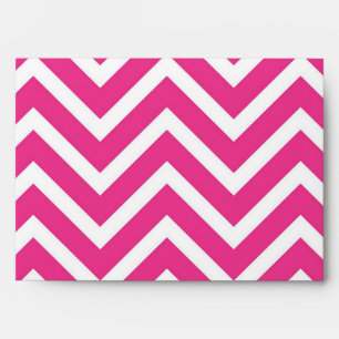 Pink & White Zgzag Abstract Art Pattern Envelope