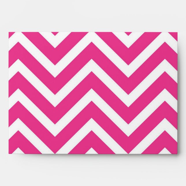 Pink & White Zgzag Abstract Art Pattern Envelope (Front)